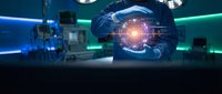 Futuristic brain with glowing neural networks in high-tech laboratory environment for artificial intelligence and neuroscience concepts.