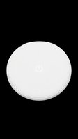 Minimalist white circular ceiling light fixture isolated on transparent background, ready for interior design mockups, architectural renderings, home decor projects, and product presentations.