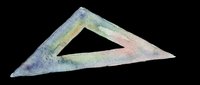 Watercolor set square triangle ruler with soft pastel tones, isolated on transparent background. Great for stickers, clipart, t-shirt design, and print on demand.