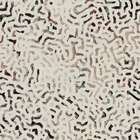 Abstract maze-like pattern in neutral beige and brown tones with organic curved lines creating a seamless repeating surface design for fabric and wallpaper.
