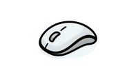 Simple computer mouse icon in minimalist gray design with subtle shading and clean lines on white background, isolated for digital and print projects.