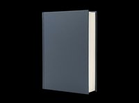 Dark blue hardcover book isolated on transparent background, ready for T-shirt design, clipart, stickers, print on demand, and sublimation projects.