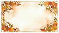 Autumn foliage frame with golden and orange leaves in watercolor style, ideal for fall seasonal designs, greeting cards, and decorative backgrounds.