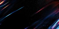 Abstract neon light streaks with glowing particles on dark background creating dynamic motion effect for digital design and futuristic technology concepts.
