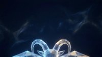 Glowing neon heart shapes in blue and white light against dark background, suitable for romantic designs, Valentine's Day projects, and love-themed digital content.