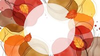 Abstract autumn leaves composition with warm colors and organic shapes for seasonal design projects and fall decorations.