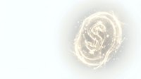 Glowing dollar sign symbol with swirling light effects and particles on white background, suitable for financial graphics, web design, and business presentations.