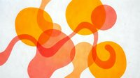 Abstract flowing shapes in warm orange and coral tones creating dynamic movement and energy for modern design projects and creative backgrounds.