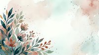 Watercolor botanical elements with soft pink and green foliage on isolated white background, ready for wedding invitations, greeting cards, and design projects.