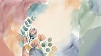Watercolor floral arrangement with soft pastel blooms and eucalyptus leaves on cream background, suitable for greeting cards, invitations, and wall art decor.