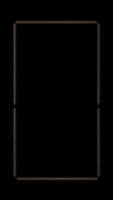 Elegant gold rope border frame on black background for luxury invitations, certificates, and premium design projects.