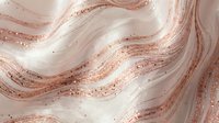 Elegant rose gold glitter marble texture with flowing wavy patterns on soft blush pink background, perfect for luxury design projects.