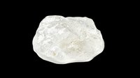 Transparent raw quartz crystal chunk isolated on transparent background, ready for design use in t-shirts, clipart, stickers, sublimation and print-on-demand products.