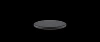 Round black wireless charging pad isolated on transparent background, ready for t-shirt design, stickers, clipart, print on demand, and sublimation projects.