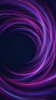 Abstract purple and pink spiral vortex with glowing neon light trails creating dynamic swirling motion on dark background for digital art and futuristic designs.