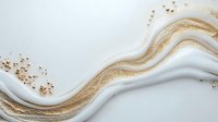 Luxurious white and gold marble abstract background with flowing waves and glitter texture. Elegant design element for luxury branding and high-end packaging.