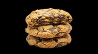 Stack of chocolate chip cookies isolated on transparent background, ready for bakery menus, stickers, t-shirt design, print on demand, and food clipart use.
