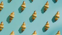 Golden seashells arranged in diagonal rows casting dramatic shadows on turquoise background, minimalist pattern design for modern decor and marine themes.