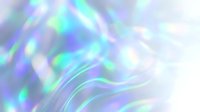 Soft holographic iridescent background with flowing pastel rainbow light waves in blue, purple, and green tones for modern design projects.
