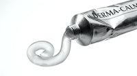 Transparent gel or lotion pouring from metal tube in spiral swirl, isolated on white background for cosmetic, skincare, and beauty product design applications.