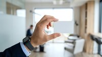 Male professional in business attire gesturing with hand in modern office environment, suitable for corporate communication, leadership, and business concept illustrations.