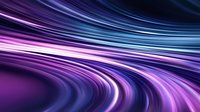 Abstract flowing waves in vibrant purple, magenta and cyan colors creating dynamic motion. Suitable for tech backgrounds, digital design projects and modern wallpapers.