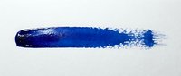 Blue paint brush stroke on white background isolated for graphic design and artistic projects.