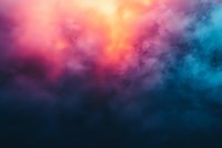 Dramatic sky with vibrant pink, orange and turquoise clouds creating ethereal atmospheric backdrop for nature and spiritual designs.