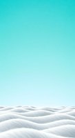 Serene turquoise gradient sky transitioning to white textured waves, creating a minimalist landscape suitable for backgrounds, web design, and contemporary digital projects.
