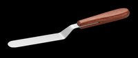 Offset spatula with wooden handle isolated on transparent background, ready for clipart, stickers, print on demand, sublimation, and t-shirt design use.