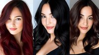 Young Asian women showcasing trendy hair colors and styles for beauty salon marketing, hair transformation concepts, and cosmetic advertising campaigns.