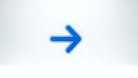 Blue arrow icon pointing right on white background isolated for web design, navigation, user interface and digital applications.