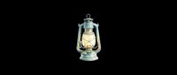 Vintage kerosene lantern with warm glowing flame isolated on transparent background, ready for t-shirt designs, clipart, stickers, print-on-demand products and sublimation projects.