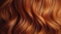 Luxurious wavy copper and caramel hair texture with natural highlights and flowing curves, creating dynamic movement pattern for salon and beauty designs.