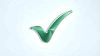 Green checkmark icon isolated on white background for approval, success, and confirmation designs.