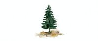 Watercolor evergreen pine tree with earthy brown base isolated on white background for holiday designs and nature artwork.