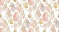 Watercolor leaves seamless pattern in soft pink and beige tones for textile design, wallpaper and decorative backgrounds.