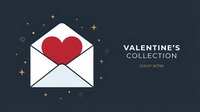 Open envelope with red heart inside surrounded by golden stars on dark background for romantic greeting cards and love messages.