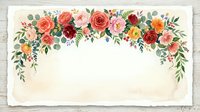 Vintage floral arrangement with roses, peonies, and greenery on cream background. Suitable for wedding invitations, greeting cards, and decorative designs.