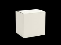 Blank cream cardboard box isolated on transparent background, ready for packaging design, branding mockups, product presentations, print-on-demand projects, and commercial applications.