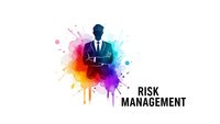 Professional businessman silhouette with colorful paint splash background for risk management concept, business strategy and corporate decision making.