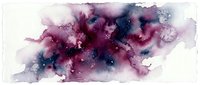 Abstract watercolor splash in purple, burgundy and navy blue tones with organic flowing shapes and paint bleeding effects for creative design projects.