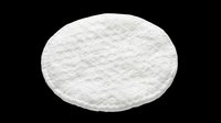 Soft white cotton pad isolated on transparent background, ready for beauty, skincare, and cosmetic clipart, stickers, print on demand, and T-shirt design use.