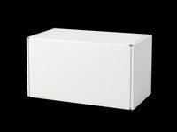 Minimalist white storage box isolated on transparent background, ready for design use on t-shirts, clipart, stickers, and print-on-demand products.