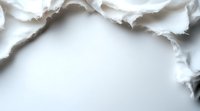 Torn white paper edges creating dramatic border frame against light background, revealing layered texture and rough edges. Suitable for creative design projects.