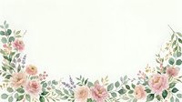 Watercolor floral frame with pink roses and eucalyptus leaves on cream background for wedding invitations, greeting cards and romantic designs.