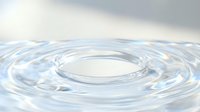 Transparent liquid swirling in circular motion around central void, creating ripple effect. Suitable for cosmetics, skincare, wellness, and scientific product packaging designs.