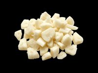 Chopped white cheese cubes isolated on transparent background, ready for culinary design, food packaging, recipe graphics, cooking blogs, restaurant menus, and print-on-demand food illustrations.