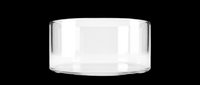 Transparent glass bowl isolated on transparent background, ready for stickers, T-shirt design, clipart, print on demand, and sublimation projects.