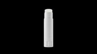 Blank white lip balm tube isolated on transparent background, ready for branding, packaging design, print-on-demand products, sublimation, and commercial mockups.